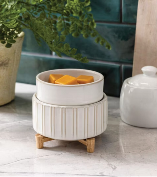 CANDLE WARMERS® CERAMIC & WOOD 2 in1 Classic Duftlampe