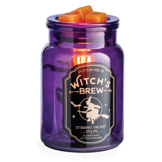 CANDLE WARMERS® Witch’s Brew Illumination Duftlampe aus dunkelviolettem Glas