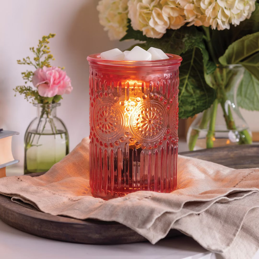 Pinke elektrische Duftlampe im Wohnambiente