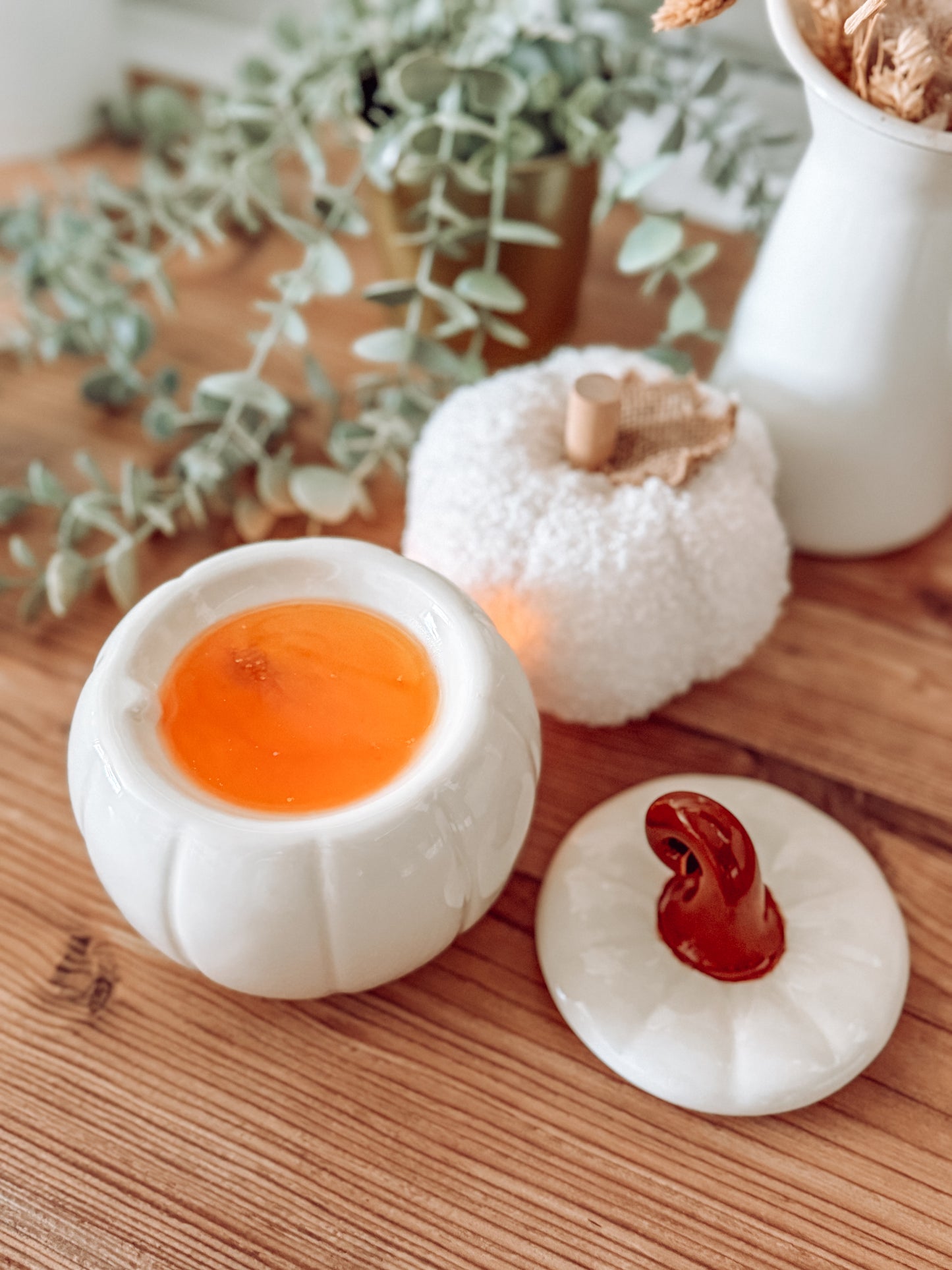 Curly Pumpkin White – Stövchen für Duftwachs & Duftöl