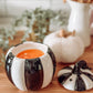 Striped Pumpkin – Schwarz-weißes Stövchen für Duftwachs & Duftöl