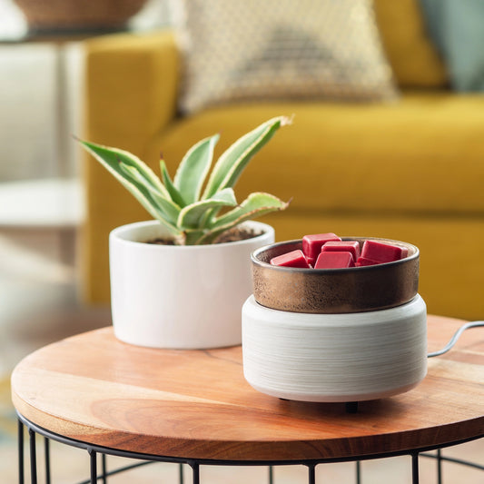 CANDLE WARMERS® WHITE WASHED BRONZE 2 in1 Classic Duftlampe