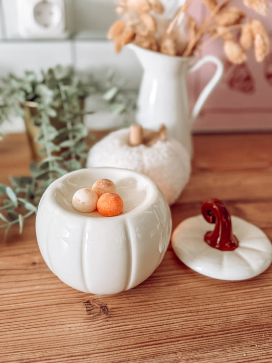 Curly Pumpkin White – Stövchen für Duftwachs & Duftöl