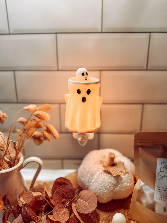 CANDLE WARMERS® Plug Duftlampe GHOST elektrisch weiß aus Keramik