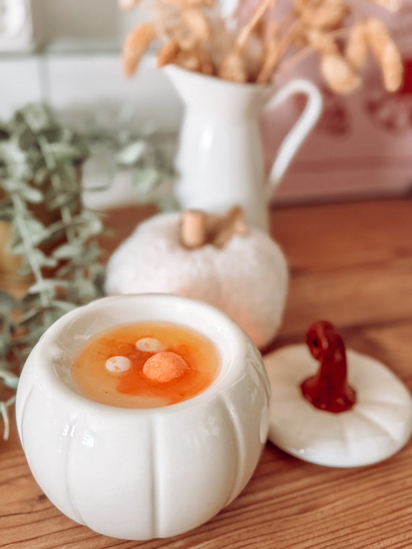 Curly Pumpkin White – Stövchen für Duftwachs & Duftöl