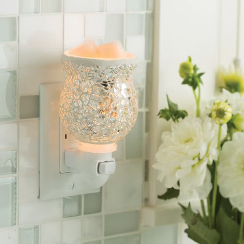 CANDLE WARMERS® Plug Duftlampe REFLECTION elektrisch silber aus Glas