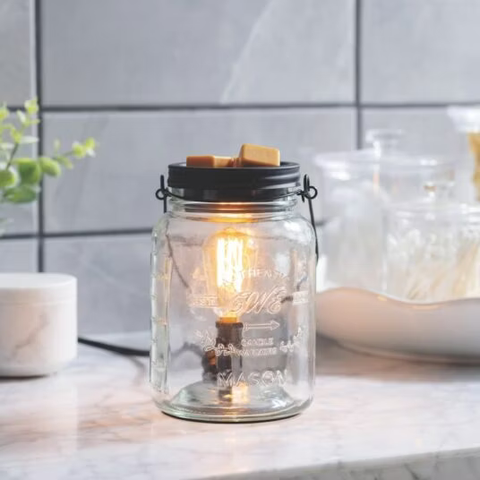 CANDLE WARMERS® Edison Duftlampe MASON JAR elektrisch aus Glas