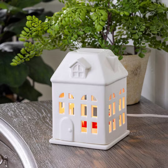 CANDLE WARMERS® Canopy Duftlampe PORCELAIN HOUSE weiß
