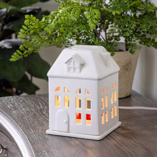 CANDLE WARMERS® Canopy Duftlampe PORCELAIN HOUSE weiß