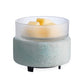 Candle Warmers Beach Glass 2-in-1-Duftlampe in Aquamarin mit Duftwachs in der mattierten Glasschale