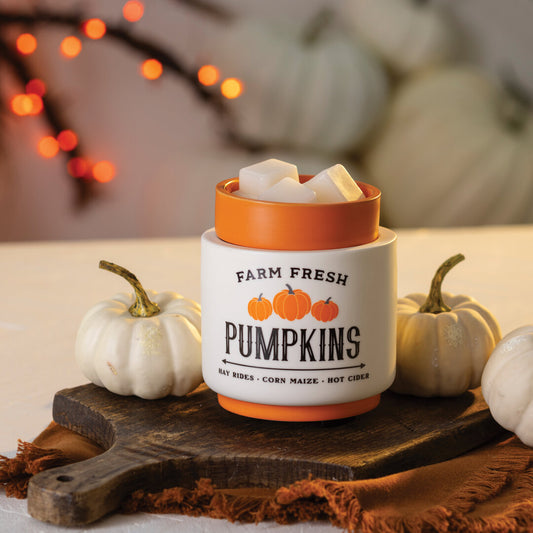 CANDLE WARMERS® Duftlampe FARM FRESH PUMPKINS mit Duftwachs zwischen dekorativen Kürbissen
