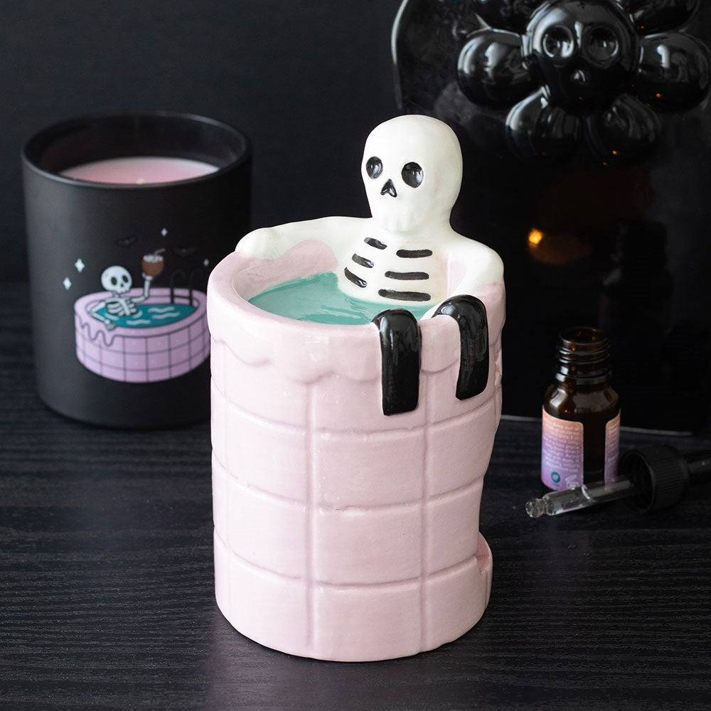 Dead Cool Skeleton Pool-Stövchen in pink – Lifestyleaufnahme