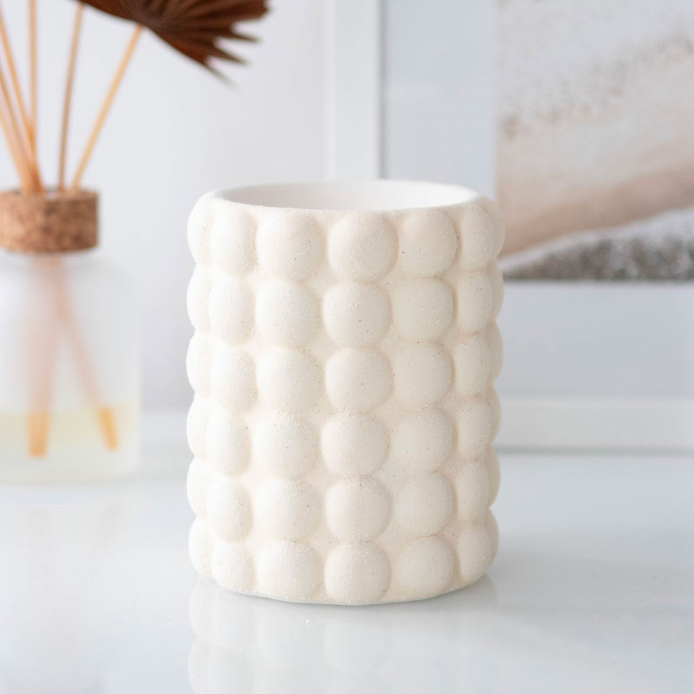 Cream Speckle Bubble Stövchen – Seitenansicht