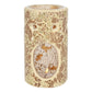 Gold Pillar Crackle Glass Stövchen – Seitenansicht